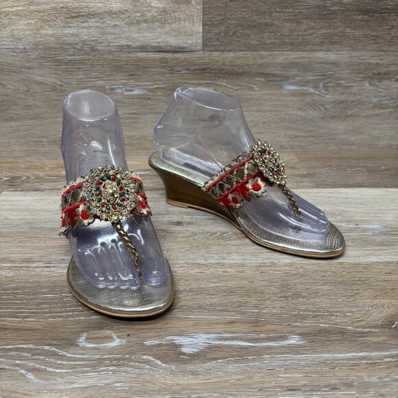 Regal Wedge Heel Thong Sandal Women's Size EU 37 - Picture 5 of 6